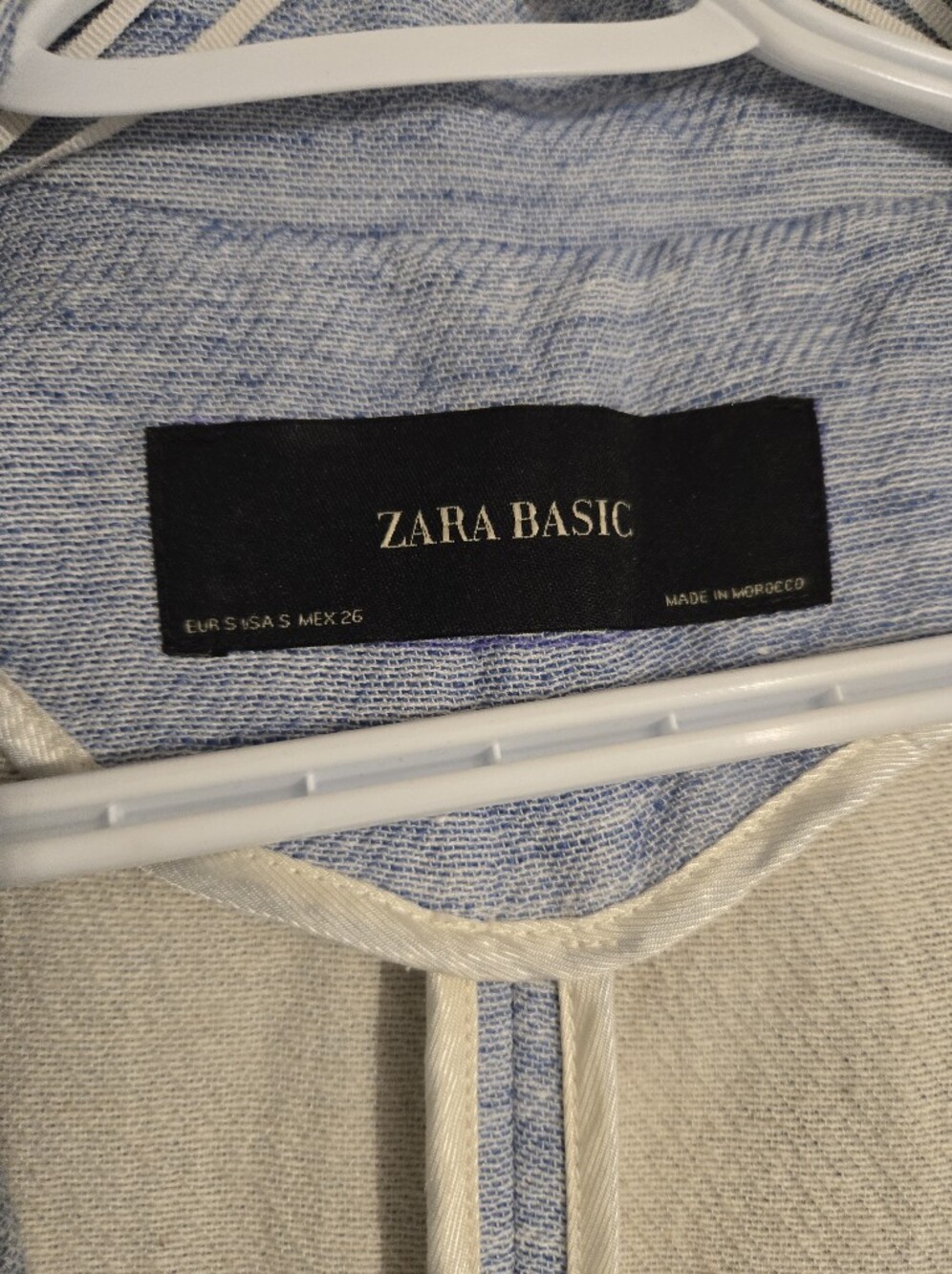 Zara Light Blue Women's Knit Blazer Jacket - Picture 2 of 3